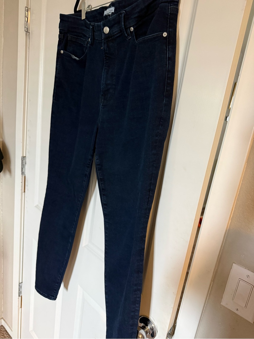 Good American Always Fits Good Legs Skinny Jeans Size 14-18 Dark Wash Stretch - Picture 7 of 9
